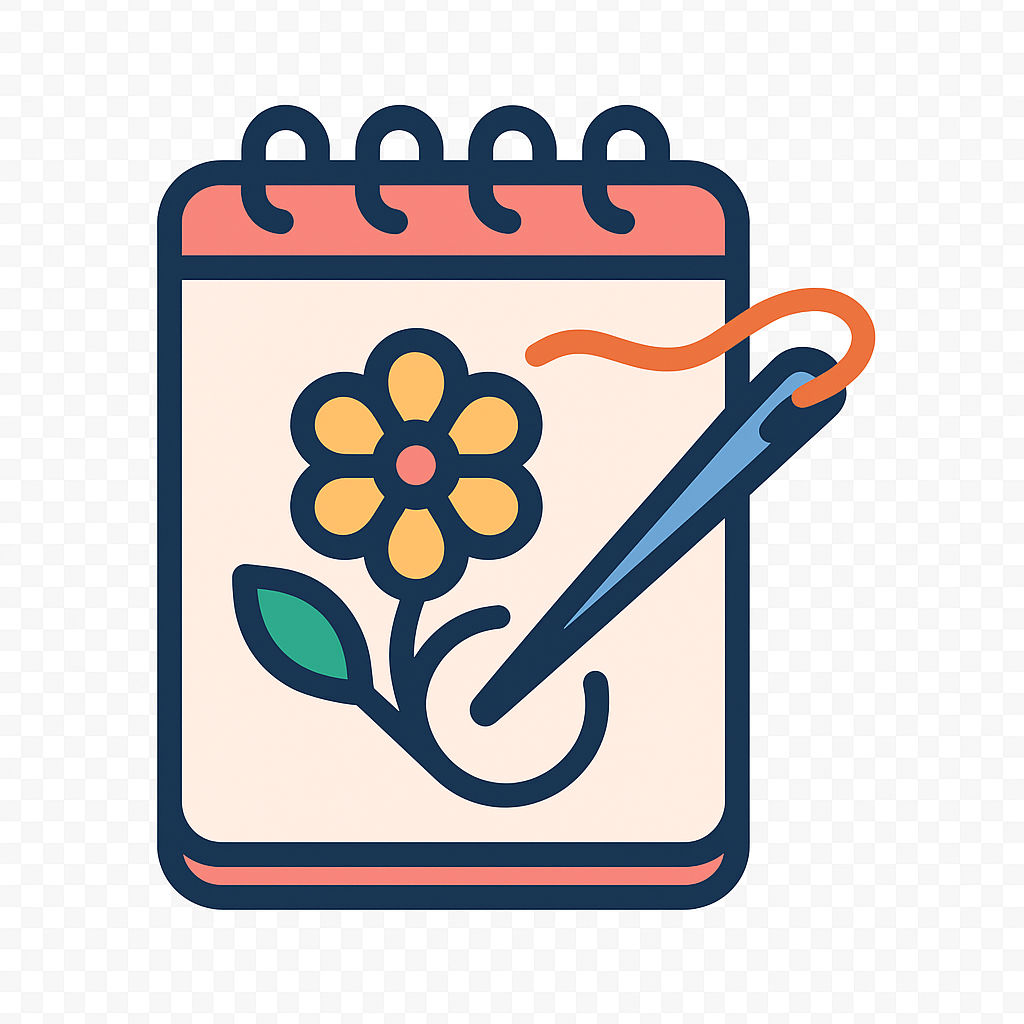 Floral Thread Painting Design Notes